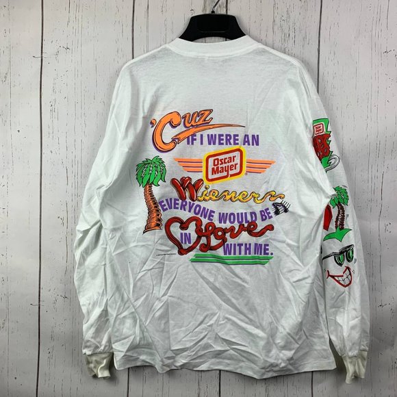 Vintage Oscar Mayer Skateboard XL HefT Long Sleeve Shirt New Men Single Stitch - Picture 6 of 11